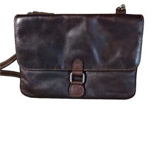 Jack George’s Buffalo Leather Crossbody Organizer Dark Brown